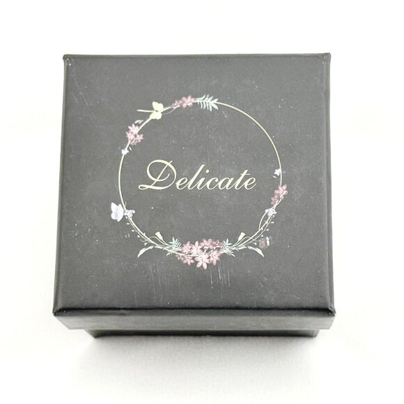 Rhineline Gold Tone Floral Leaf Filigree Cuff Bracelet - Picture 9 of 9